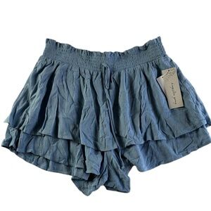 Kingston Blue Ruffled Women's Skorts